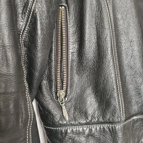 Women’s Vintage Wilsons Leather Cropped Moto Jacket Size M - Picture 5 of 9